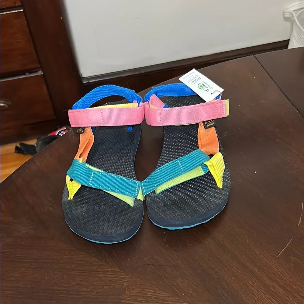 NWT Teva Original Universal Sandal SOLD OUT Multicolor Color Block - Picture 6 of 11